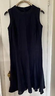 Malvin Hamburg Germany I Love Linen Blue Linen Medium Sleeveless Lagen Dress • $18