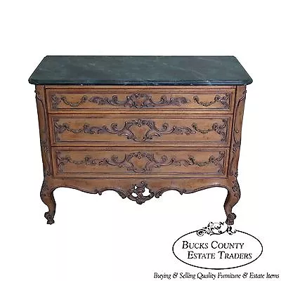 Vintage Custom Quality Rococo Style Bachelors Chest W/ Faux Marble Painted Top • $1046.50