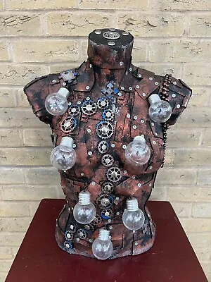 Steampunk 26  Torso Jewellery Mannequin Apocalypse Metal Effect Lights Up Art • £99