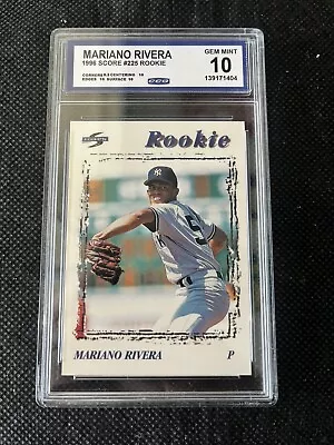 1996 Score #225 Mariano Rivera Rookie Card- Yankees - GEM MINT 10 • $16.60