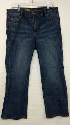 Z Cavaricci Department Of Peace Medium Wash Cropped Denim Jeans - Women's Sz 12 • $18.95