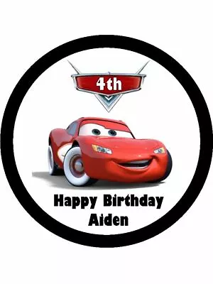 £9.43 • Buy Lightning McQueen Cake Toppers Edible Wafer Paper 19cm & 12 Cupcake Toppers