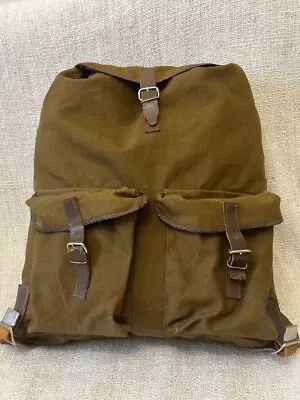 MILITARY BACKPACK 1981 USSR Mountain Bag Green Soviet VINTAGE Tourist Canvas • $49