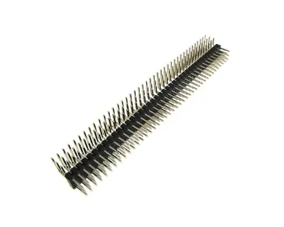 3x40 Pin 2.54mm Triple Row Straight Male Header Right-angle - Black • $1.99