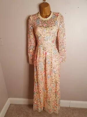 Needle And Thread Secret Garden Embroidered Dress Buttercup UK SIZE 8 US Size 4 • £150