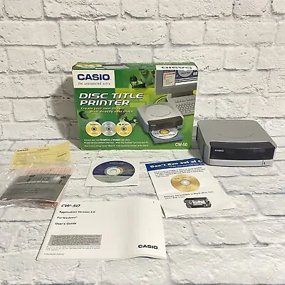 $88 • Buy Casio CW-50 CD/DVD Disc Title Printer In Box With Original Manuals Disc No Cords