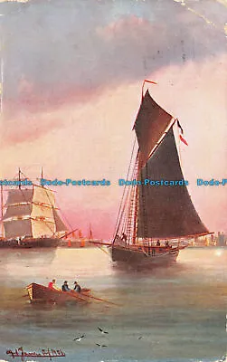 R127100 Old Postcard. Sailing Ships And Boats. 1908 • £6.85