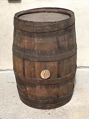 Vtg Antique Small Heavy Wine Whiskey Beer Wooden Barrel 16” X 10” Unbranded • $79.99