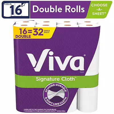 Viva  Signature Cloth Paper Towels 16 Double Rolls • $24.68