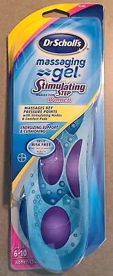 !!! Dr Scholls Massaging Gel Insoles For Women Size 6-10 Stimulating Step NEW !! • $17.99