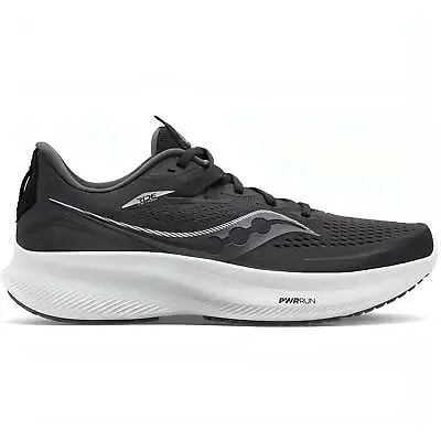 Saucony Mens Ride 15 Running Shoes Trainers Jogging Sports Sneakers - Black • £67.90