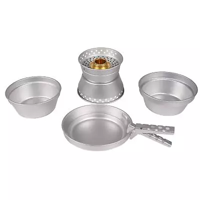 MIL-TEC Aluminum Cooking Stove Set Hiking Cookware Compact Camping Pan Pot Bowl • $45.80
