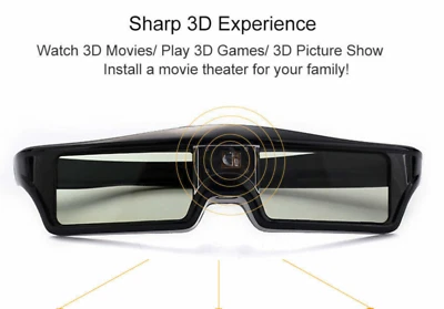 £19.99 • Buy 2x Glasses DLP-Link 96Hz-144Hz Active Shutter Glasse 8M For 3D Projectors