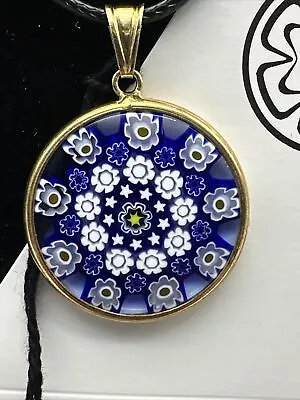 Authentic Murano 25mm Millefiori Pendant Necklace - MX-27 • $25.99