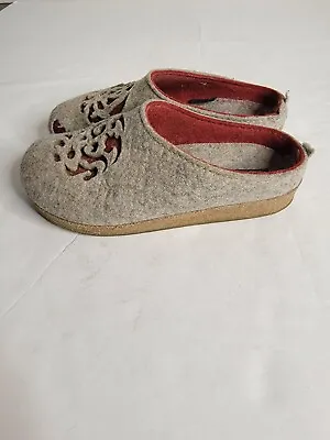 Haflinger Clogs Womens 38 Wool Slip On Shoes Size 7-8 Gray • $30.39