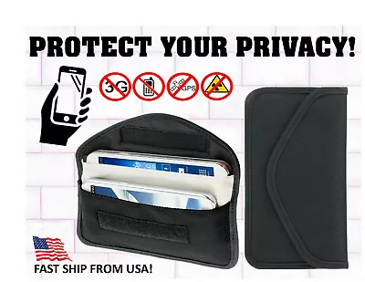 Anti-Tracking & Spying GPS RFID TIK TOC Signal Blocker Case Bag Wallet. Large. • $5.95