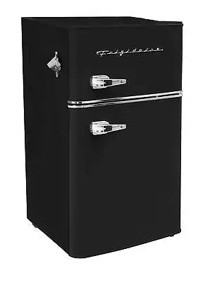 Retro 3.1 Cu Ft Two Door Compact Refrigerator With Freezer Black • $147.60