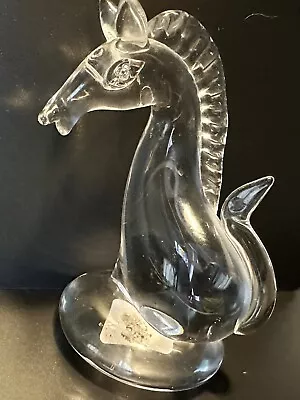 Vintage Art Glass Horse Head 6” Tall Figurine Paperweight • $14.99