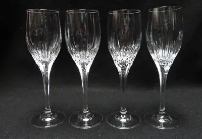 Set Of 4 Mikasa Arctic Lights Lead Crystal Wine Glasses Vertical Cuts 8 1/4  • $72