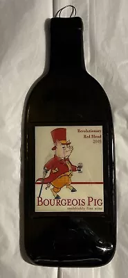 Bourgeois Pig Flattened Melted Wine Bottle Hanging Art  • $25