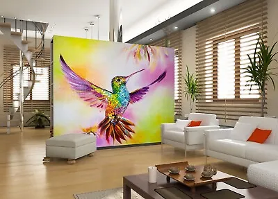 3D Hummingbird B9016 Wallpaper Wall Mural Self-adhesive Skromova Marina Amy • £155.99