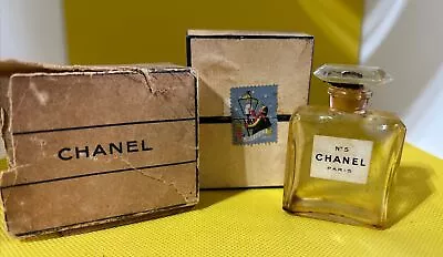Vintage 1946 Rare Empty Chanel No. 5 Bottle Perfume Box And Sleeve • $50