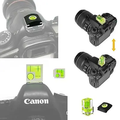 Camera Flash Hot Shoe Spirit Level 2 Or 3 Axis Bubble Mount For DSLR Canon • £2.98