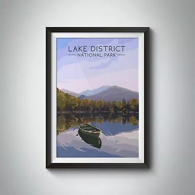 Lake District National Park Travel Poster - Framed - Bucket List Prints • £260