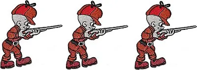 Looney Tune's Series Elmer Fudd With Gun Figure Embroidered Patch Set Of 3 • $13.99