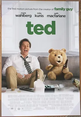 TED MOVIE POSTER 2 Sided ORIGINAL Advance Ver B Credits 27x40 MARK WAHLBERG • $17