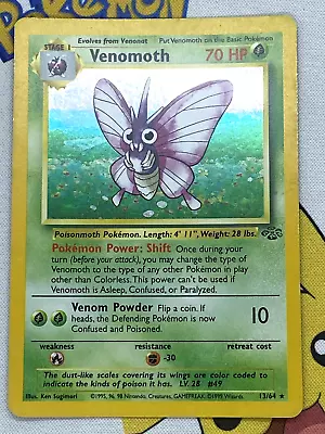 Pokemon Card Venomoth 13/64 Jungle Set WOTC Vintage Original! • $32