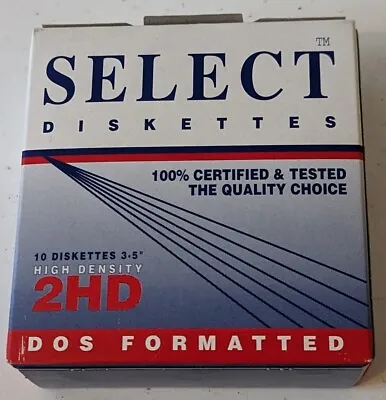Floppy Disks Select 10 X 3.5  1.44MB HD 2HD DOS Formatted Sealed • £12.99