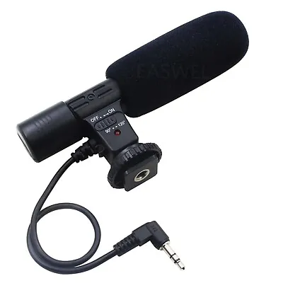 $11.17 • Buy 3.5mm External Stereo Microphone For Canon Nikon DSLR Camera DV Camcorder