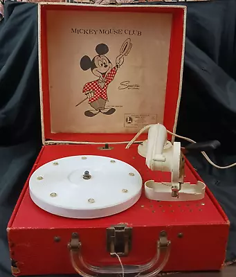 Disney MICKEY MOUSE CLUB Electric Phonograph RECORD PLAYER #41015 By LIONEL Toys • $180