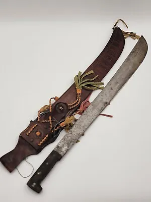 Vintage La Marca Corneta Solingen Machete W/Leather Sheath # 127 Original Label • $189.99