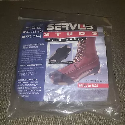 Servus Studs XL 13-15 Work Model Ice. Over Boots Rubber W/ Metal Cleats. New ! • $8