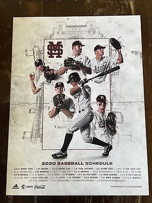 Mississippi State Bulldogs Baseball 2020 Poster Schedule Virus Canceled Season • $39.99