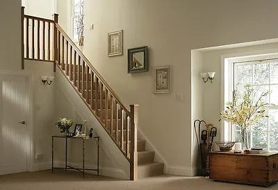 £685 • Buy Oak Stop Chamfered Stair & Landing Balustrade Kit - Select Length And Type 