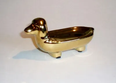 Gold Dachshund Dog Ring Holder - Jewelry Dish  • $12.50