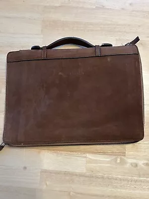 Kanzek Brown Leather Bag Briefcase Some Slight Water Marks • $39.99