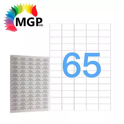 200x A4 Self Adhesive Paper Labels 65 Up Office Mailing Sticker Laser Inkjet • $29.80