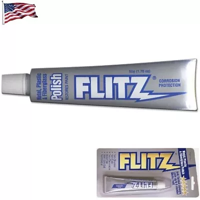 Flitz Polishing Paste Cleans Polishes & Protects Metal Plastic BP03511 1.76 Oz. • $16.79