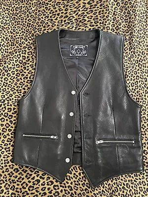 Punk Leather Vest Cast NYC Outlaw Crust D-Beat New Wave Goth Biker Psychobilly • $399.99