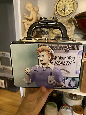 VTG I Love Lucy Collectible Tin Lunch Box Vitameatavegamin & Grape Stomper Cute  • $31.50