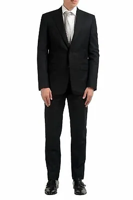 Maison Margiela 14 Men's Silk Black Two Button Suit US 38 IT 48 • $649.99