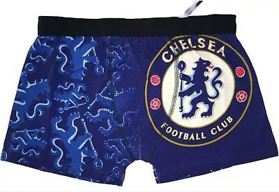 1 Pair Mens Chelsea Football Club Novelty Boxer Trunks/shorts.size SM Or L • £3.99
