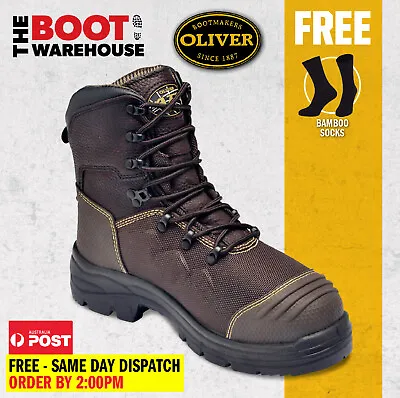 Oliver 65490 150mm Work Boots Steel Cap Safety Lace-Up 100% WATERPROOF!  • $239.95