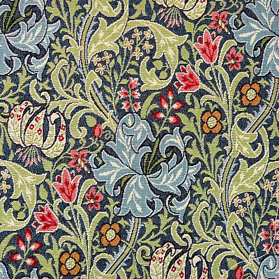 Tapestry Fabric William Morris - Golden Lily - Floral Upholstery Fabric Material • £2.99