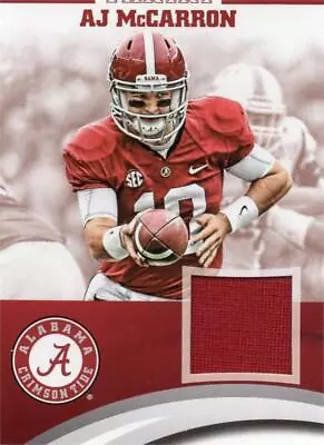 AJ McCarron Relic Jersey Patch Red Football Card 2015 Panini Team #AJMAL • $12