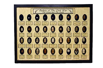 Civil War Relics 36 Authentic Bullets In Matted Display Case With COA    • $279.89